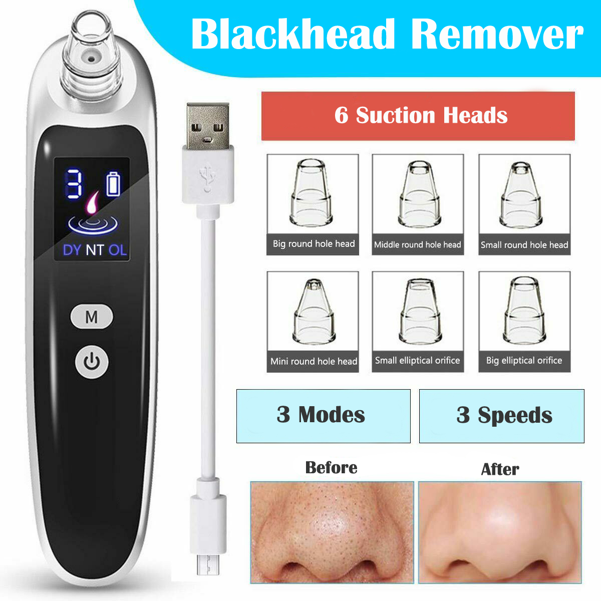 Electric Blackhead Remover Dee - огляд і ціна Nasal Aspirator